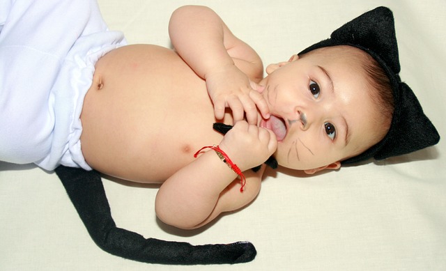 disfraz de gato, bebé