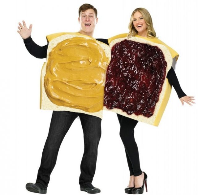 disfraz en pareja de sándwich