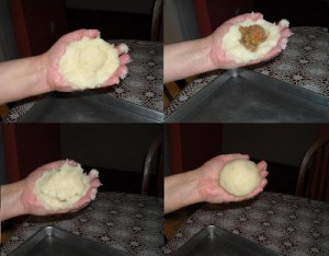 Cómo preparar bolas de puré de patatas.a