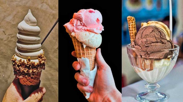 Tipos de helado.