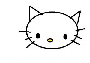 Cómo dibujar la cara de hello kitty