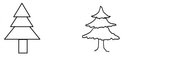 Dibujar árbol Navidad