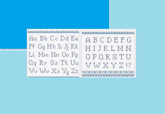 Cómo hacer letras a punto cruz