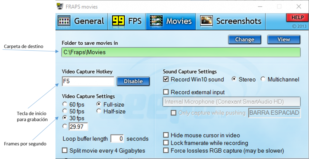 Cómo usar Fraps