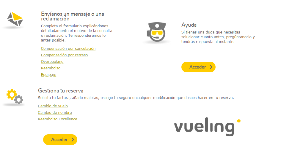 Cómo contactar con Vueling